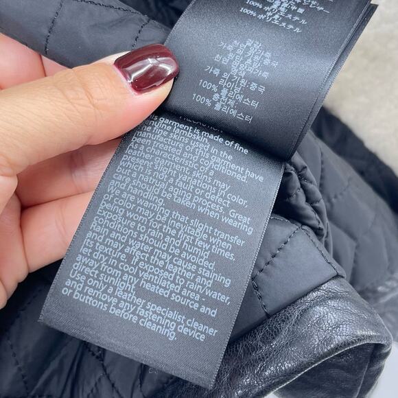 MACKAGE | Black Lambskin Leather Shearling Moto Aviator Jacket XXS - Picture 16 of 16